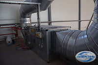 установка воздушного отопления склада