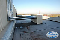 отделка кровельной шахты вентиляции в АБК склада