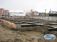 Строительство фундамента здания