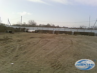 подготовка песчаного основания под полы склада